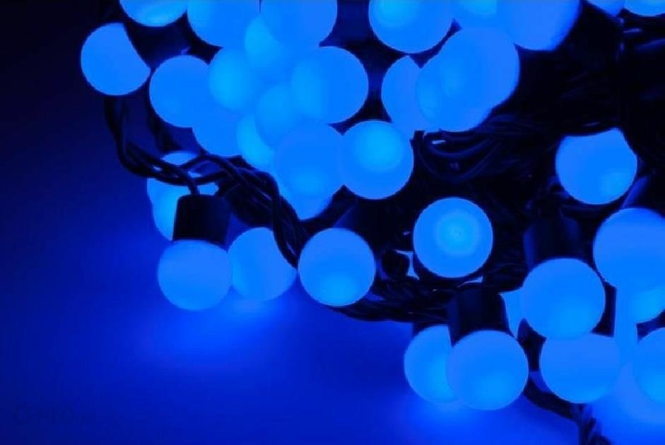 Lampki choinkowe VOLTENO Kulki VO0712, 100 diod LED, barwa niebieska, efekt flesz