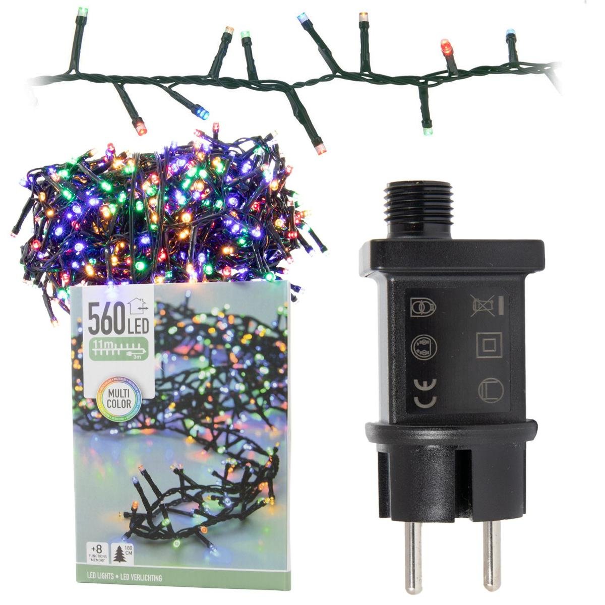 Lampki choinkowe, zewnętrzne, 560 led, multikolor 8 funkcji