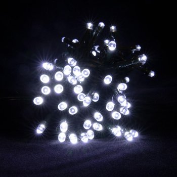 Lampki choinkowe, zewnętrzne, 80 led, białe światło 8 funkcji - ASJ Commerce
