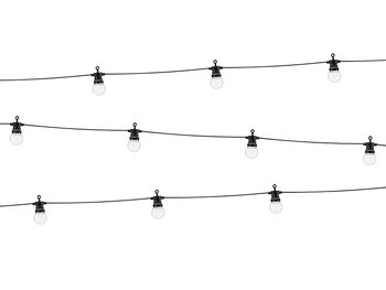 Lampki dekoracyjne LED, czarny, 5 m - PartyDeco