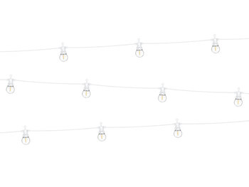 Lampki dekoracyjne LED Retro białe - 5 m - 1 szt. - PartyDeco