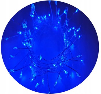 Lampki druciki choinkowe 80 LED na baterie - niebieski - CORTINA