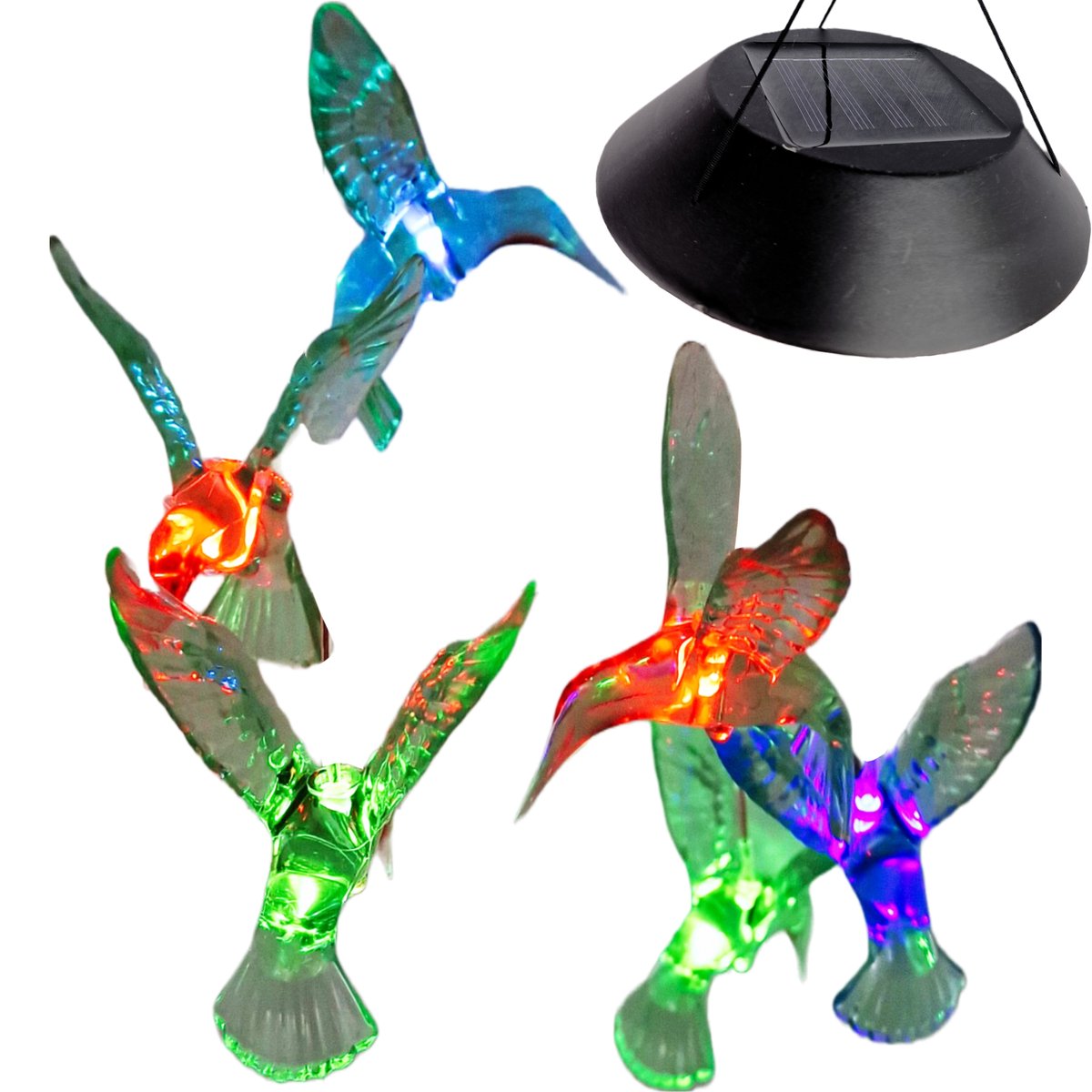Zdjęcia - Naświetlacz LED / lampa zewnętrzna Lampki Girlanda Led Kolibry Solarne Do Ogrodu