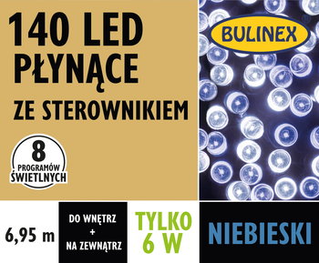 Lampki Led Bulinex 140Led Niebieskie 6,95M Płynące - Bulinex