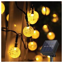 Lampki Led Girlanda Świetlna 12M Solarna Zewnętrzna 800Mah Kule Ip65 Kulki