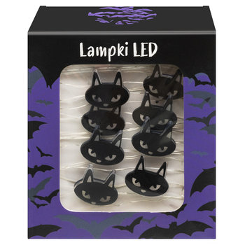 Lampki LED, Halloween, Kotki, 20 Sztuk, 30 cm - Inny producent