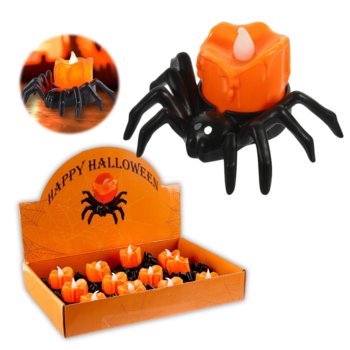 Lampki Led Pająk Pająki Halloween Dekoracja Ozdoba Świece Led Zestaw 12 Szt - Hopki