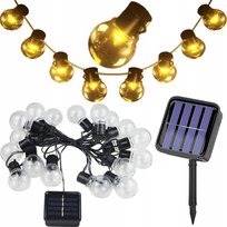 LAMPKI LED SOLARNA GIRLANDA OGRODOWA WISZĄCA 3,2M ŚWIATEŁKA OZDOBY OGRODOWE