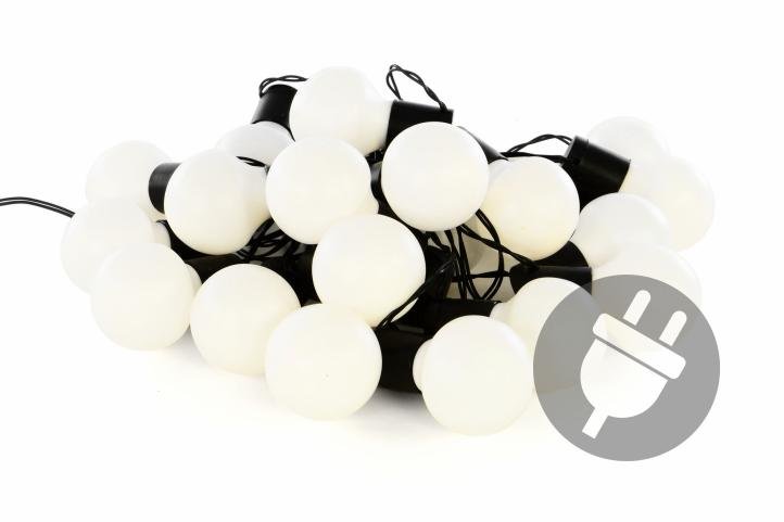 Lampki ogrodowe, 20 diod LED, 18,5 m, 1,2 W, barwa ciepła biała