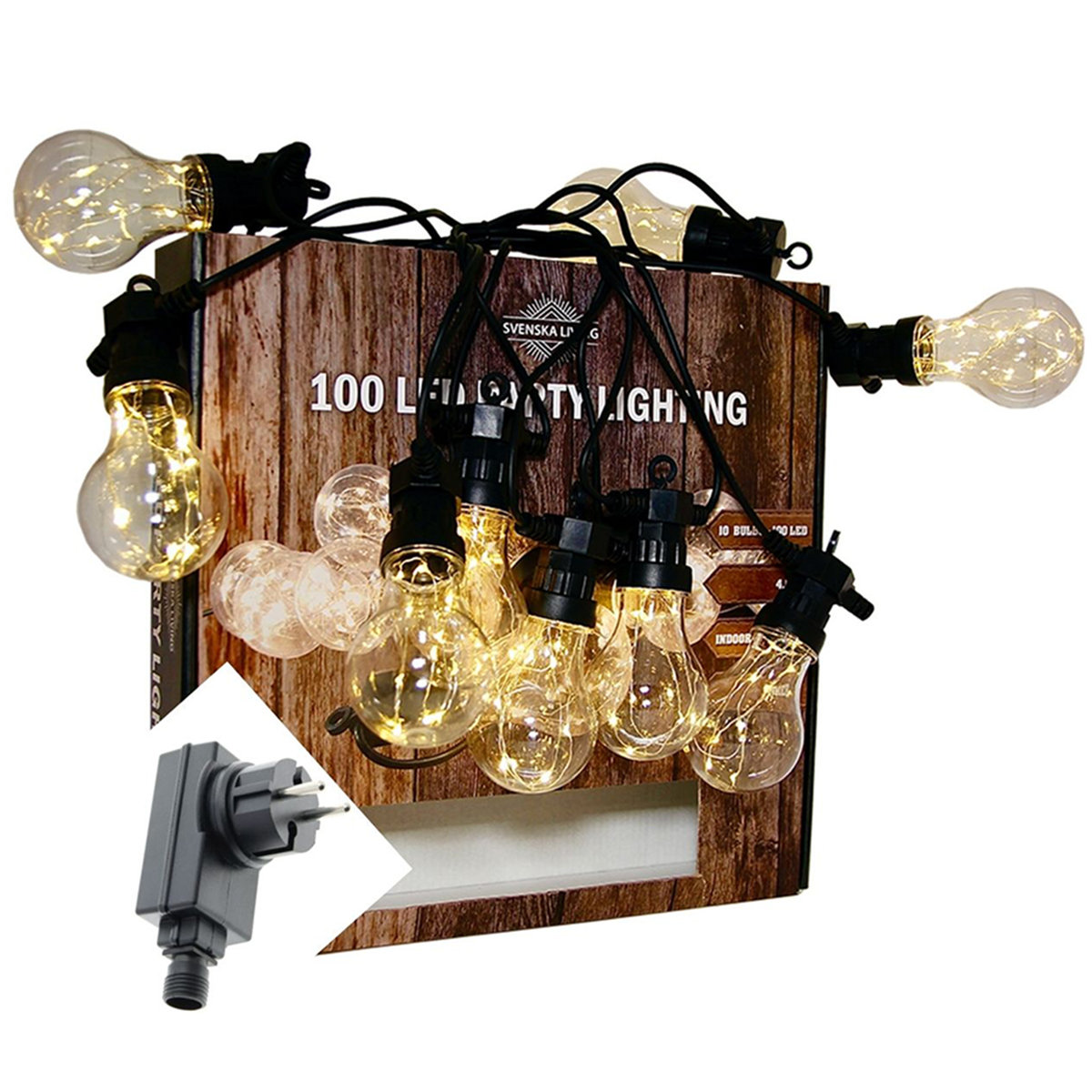 Zdjęcia - Naświetlacz LED / lampa zewnętrzna Lampki Ogrodowe Żarówki Łańcuch Led Girlanda 230V