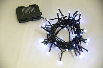 Lampki płynące zewnetrzne na baterie, 60 diod LED, 5,9 m, barwa chłodna biała - Bulinex