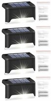 LAMPKI SCHODOWE SOLARNE LED 4 SZT. NA SCHODY TARAS OGRÓD ŚWIATŁO ZIMNE