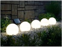 Lampki solarne kule Led 5szt lampa zestaw do ogrodu BIAŁE RGB Casa Deco