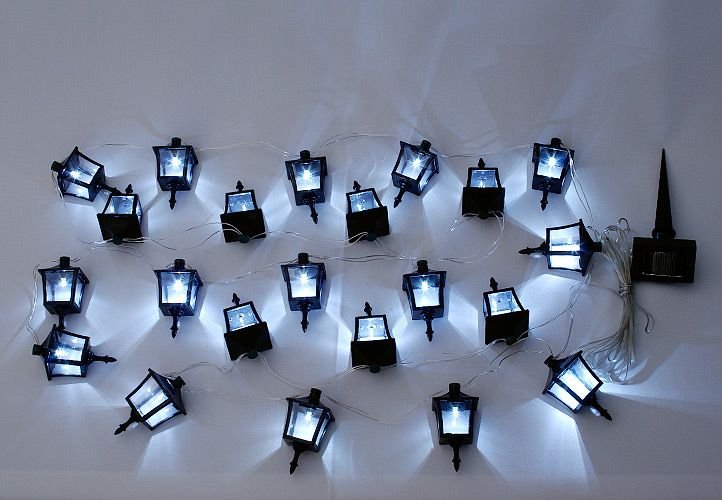 Lampki solarne w kształcie latarni, 24 szt