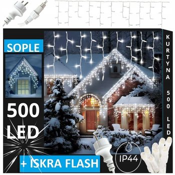 LAMPKI SOPLE LED ZEWNĘTRZNE 500 IP44 Światełka Świąteczne Choinkowe + FLASH - Eddcom