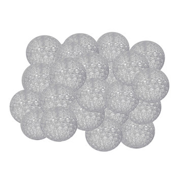 Lampki SPRINGOS CL0038 Cotton balls, 20xLED, 4,1 m, ciepłe białe, szare - Springos