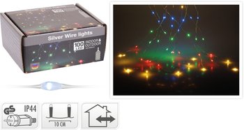 Lampki Świąteczne Choinkowe Na Druciku 100 Led Kaskada 1M Kolorowe Ip44 - Hurtowniak