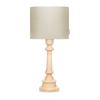 Lamps & Company, Lampa stołowa aksamitny abażur, Kremowy - Lamps&Co