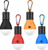 LAMPY KEMPINGOWE 4 SZTUKI LED WODOODPORNE HAK BATERIE JASNE Inna marka