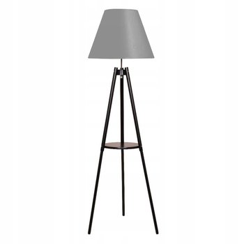lampy,lampa stojąca podłogowa ls-20 drewno abażur - Komat