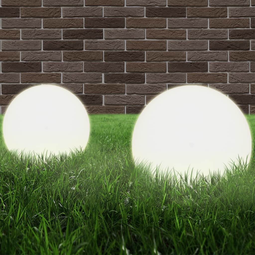Lampy zewnętrzne VIDAXL, białe, LED, 20 cm, 2 szt.