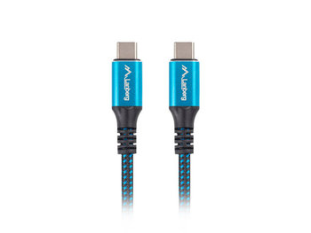 Lanberg, Kabel USB-C M/M USB4 0.5m 100W 8k 30Hz, czarno-niebieski - LANBERG