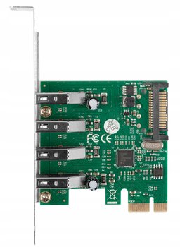 LANBERG KARTA PCI-E X1 -> 4X USB-A 3.1 GEN1 ŚLEDŹ LOW PROFILE - Inny producent