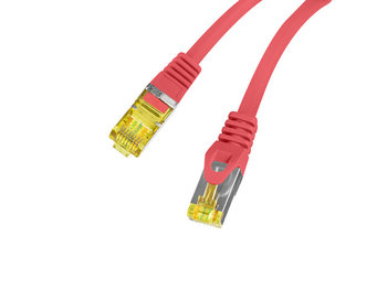 Lanberg, Patchcord KAT.6A S/FTP LSZH CU Fluke Passed, czerwony, 1 m - LANBERG