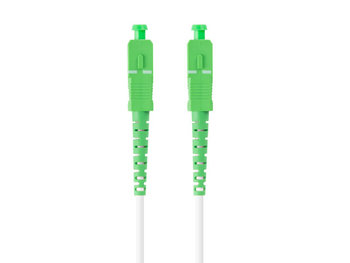 Lanberg, Patchcord światłowodowy SM SC/APC-SC/APC Simplex 3.0 mm LSZH G657A2 2.5m, biały - LANBERG