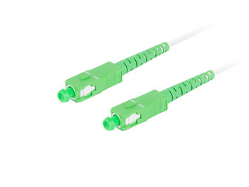 Lanberg, Patchcord światłowodowy SM SC/APC-SC/APC Simplex 3.0 mm LSZH G657A2 20m, biały - LANBERG