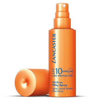 Lancaster, mleczko beztłuszczowe w spray'u do ciała, SPF 10, 150 ml - Lancaster