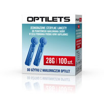 Lancety jednorazowe do glukometru OPTILETS, 100 szt.