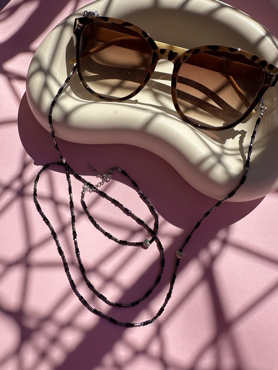 BeeŻuuu bizuteria hand made Maja Malinowska Łańcuszek do okularów i naszyjnik