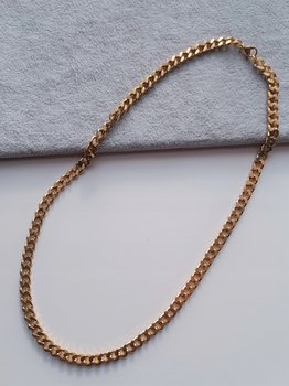 łańcuszek MĘSKA złota gruba pancerka 60cm 8X6 STAL - Inna marka