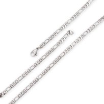 Łańcuszek Męski Srebrny Figaro 60cm / 4mm - Stal chirurgiczna Inna marka