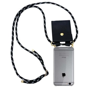 Łańcuszek Pokrowiec Do Apple iPhone 6 / 6S w CZARNE SREBRO Etui Obudowa Case Cover Ochronny Cadorabo - Cadorabo