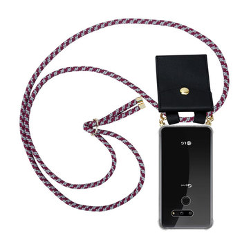 Łańcuszek Pokrowiec Do LG G8 ThinQ w Czerwono Biały Etui Obudowa Case Cover Ochronny Cadorabo - Cadorabo