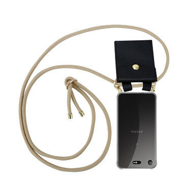 Łańcuszek Pokrowiec Do Sony Xperia XZ1 COMPACT w BŁYSZCZĄCY BRĄZ Etui Obudowa Case Cover Ochronny Cadorabo - Cadorabo