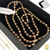 Łańcuszek Singapur Skręcany Ze Stali Chirurgicznej Na 50 60 70 80 Urodziny