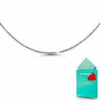 Łańcuszek srebrny rodowany żmijka niełamiący damski regulowany 45 cm