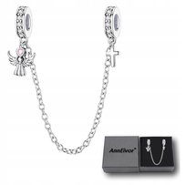 Łańcuszek Zabezpieczający Do Bransoletki Modułowej Aniołek Srebrny S925