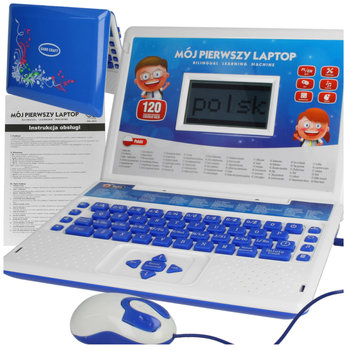 Laptop Edukacyjny Dla Dzieci Do Nauki Literek, Liczenia, PL/ANG Niebieski Y469N - elektrostator