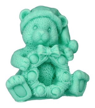 Laq, Happy Soaps, mydełko glicerynowe Miś z Wiankiem zielony, 90 g - LaQ