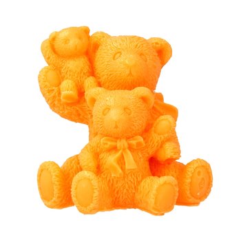LaQ, Happy Soaps, mydełko glicerynowe Rodzinka-Trzy Misie - pomarańczowe, 70 g - LaQ