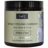 LaQ, Wash and Scrub, Dzikus z Lasu cukrowy peeling myjący z węglem aktywnym, 200ml