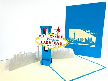 Las Vegas Pamiątka z Stanów USA 3D Kartki Kartka - GrandGift