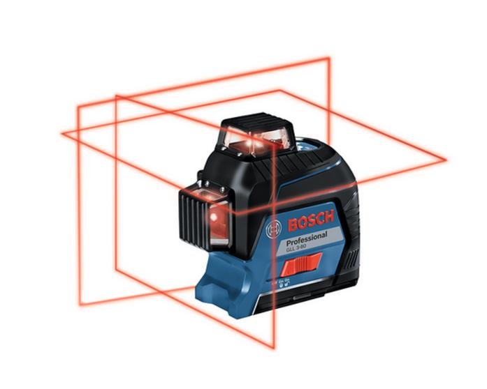 Laser liniowy BOSCH GLL 3-80, 3-płaszczyznowy