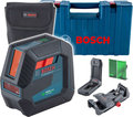 Laser liniowy samopoziomujący z wiązką zieloną Bosch Professional GLL 2-15 G + RM1 + zacisk + walizka 0601063W02 - Bosch Professional