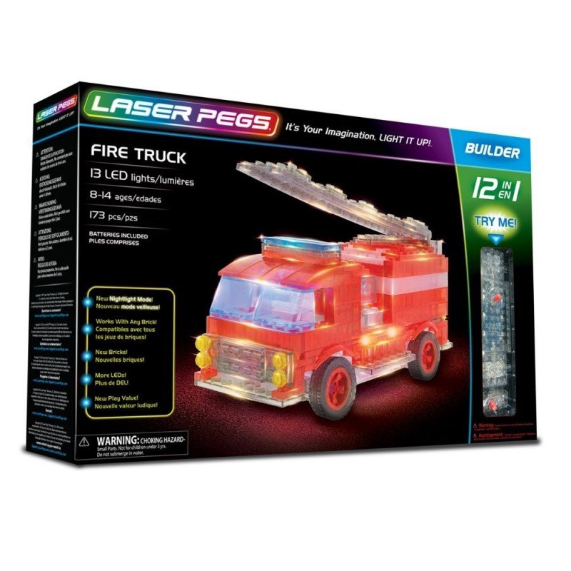 Laser Pegs, klocki konstrukcyjne 12w1 Fire Truck