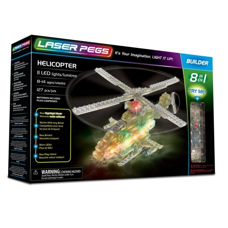 Laser Pegs, klocki konstrukcyjne 8w1 Helicopter